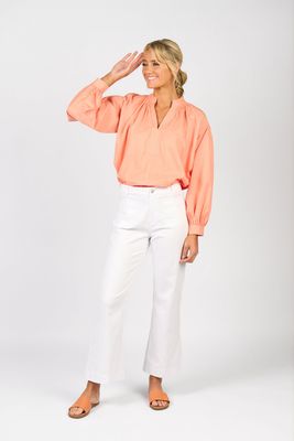 Vassalli White Wide Leg  Jean 5015