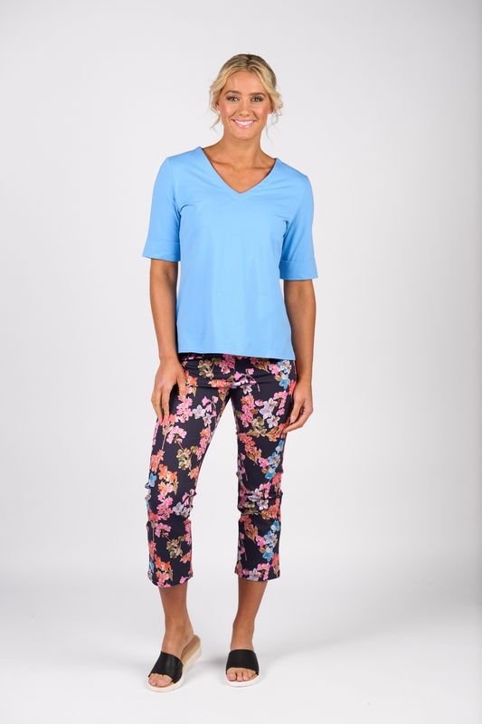 Vassalli Sky V- Neck Tee 4264