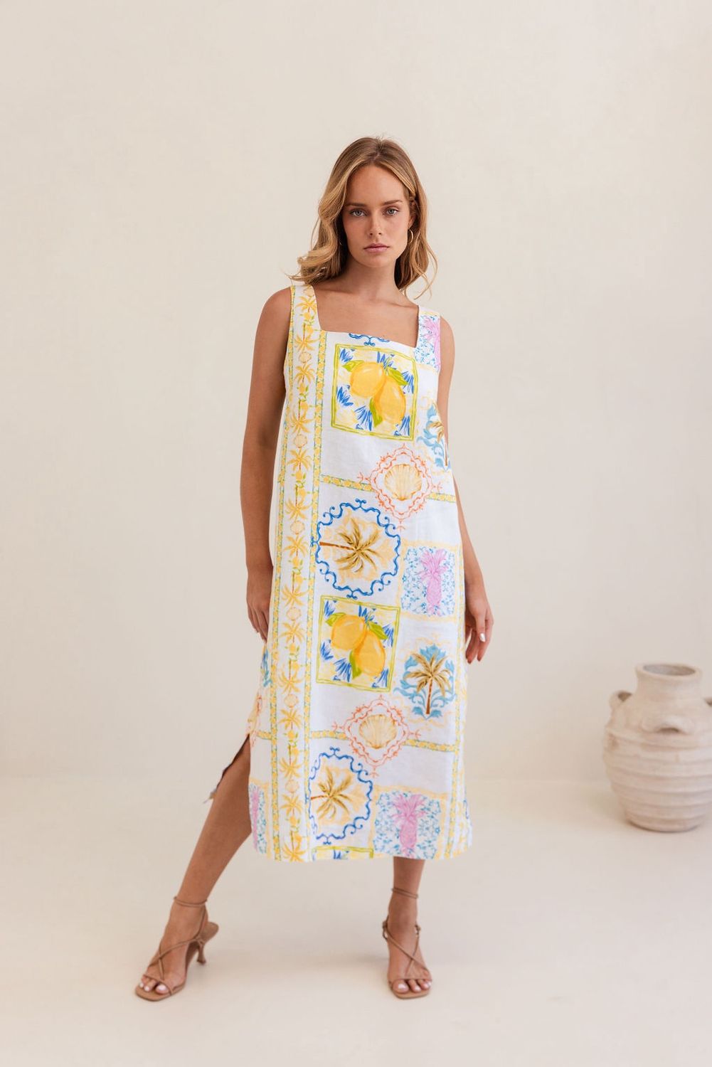 Kaleido Amalfi Dreams Linen Dress K85