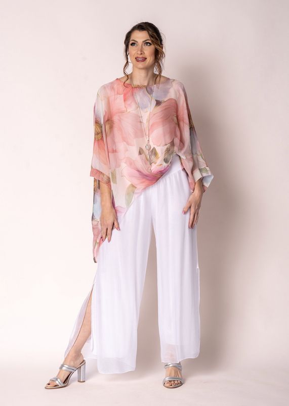 Imagine Olivine Pink Silk Top