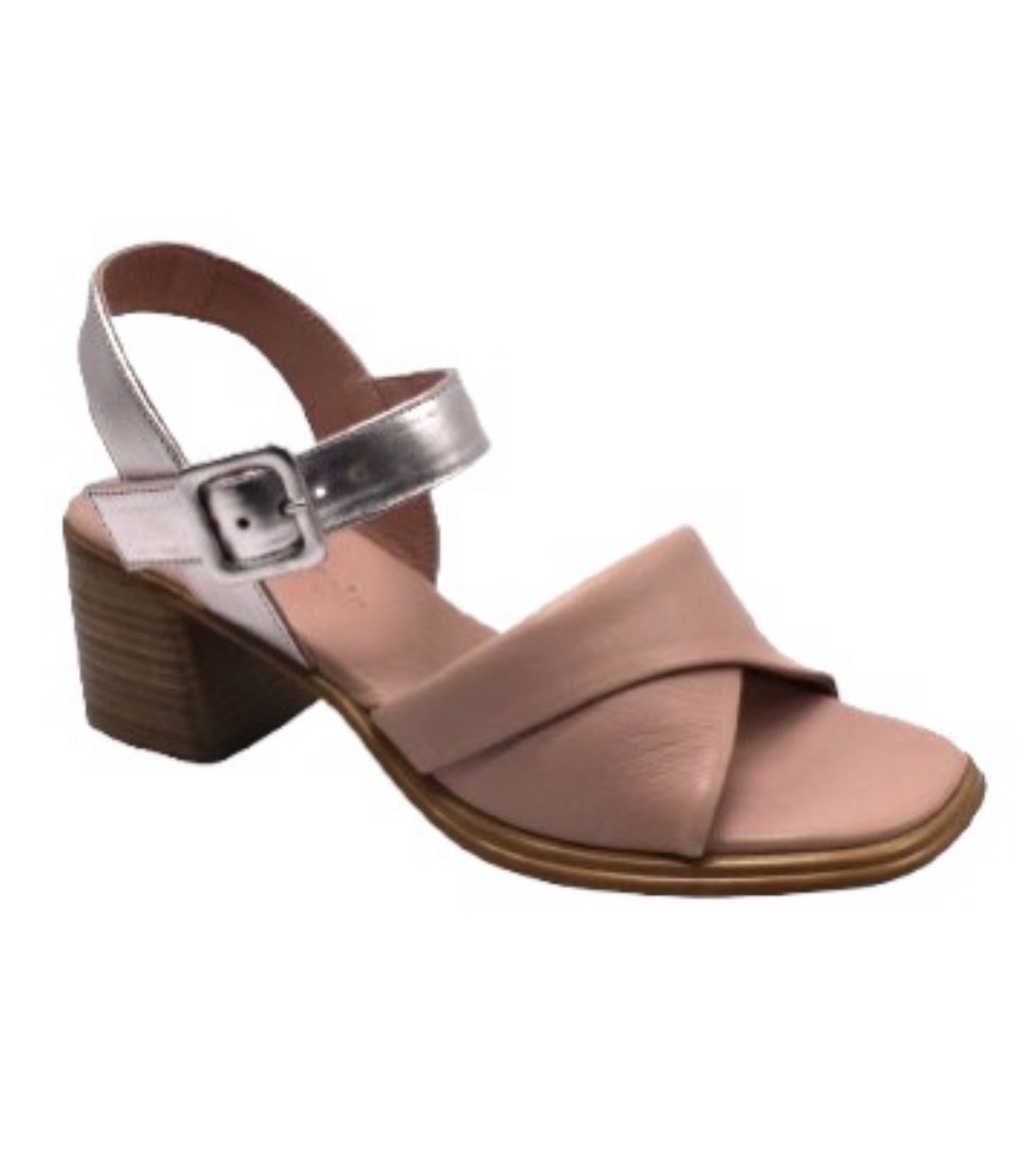 Luna Sole Olive Pink Leather Shoe