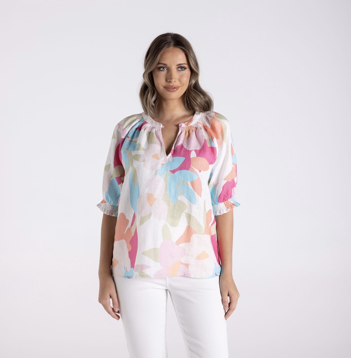 Two T&#39;s Anna Print Top 3153