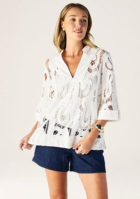 MOS Marbella White Tunic Top