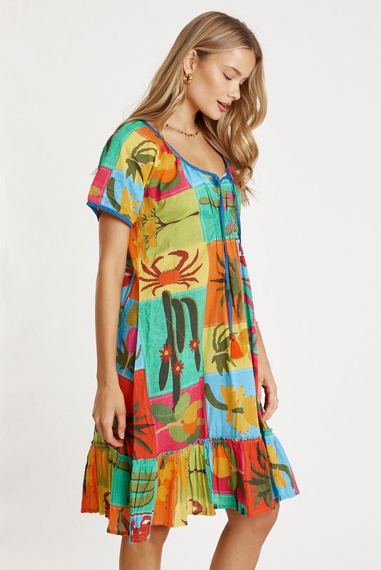Lulalife Catcus Shirred Dress