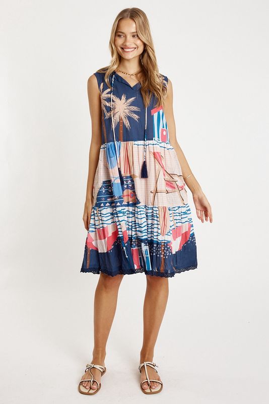 Lulalife Seraphina Navy Dress