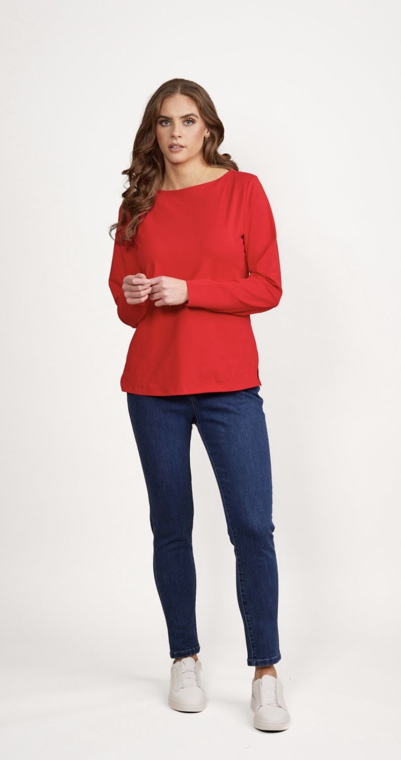 Vassalli Boat Neck Top 4472