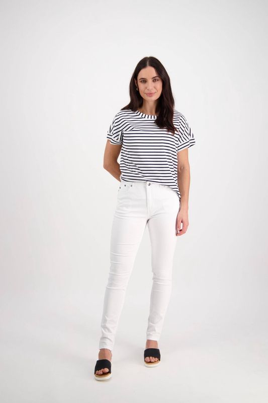 Vassalli Skinny Leg Basket Weave Pocket Jean 5535