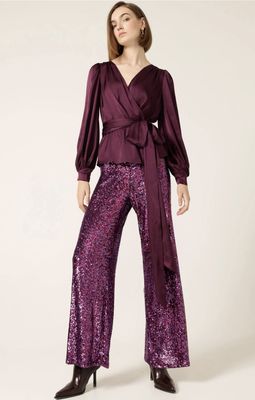 Sacha Drake Sequin Palazzo Pant P03-A24