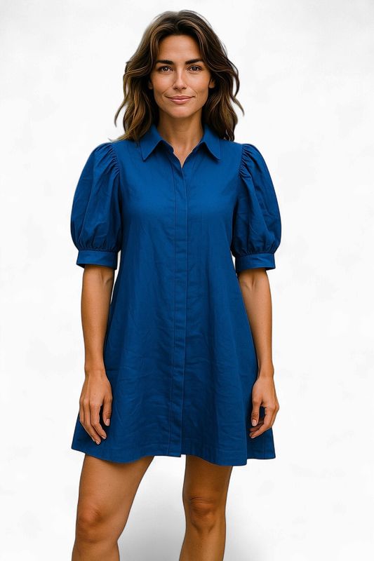 Coconinya Navy Cotton/Linen Dress