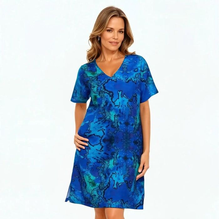 Claire P Reef Cotton Shift Dress