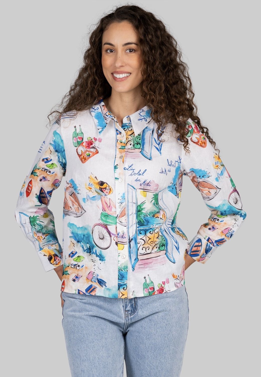 Kaleido French Rivera linen Shirt