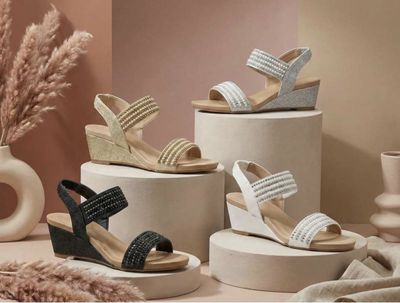 Befind White Sequin Wedge Shoe