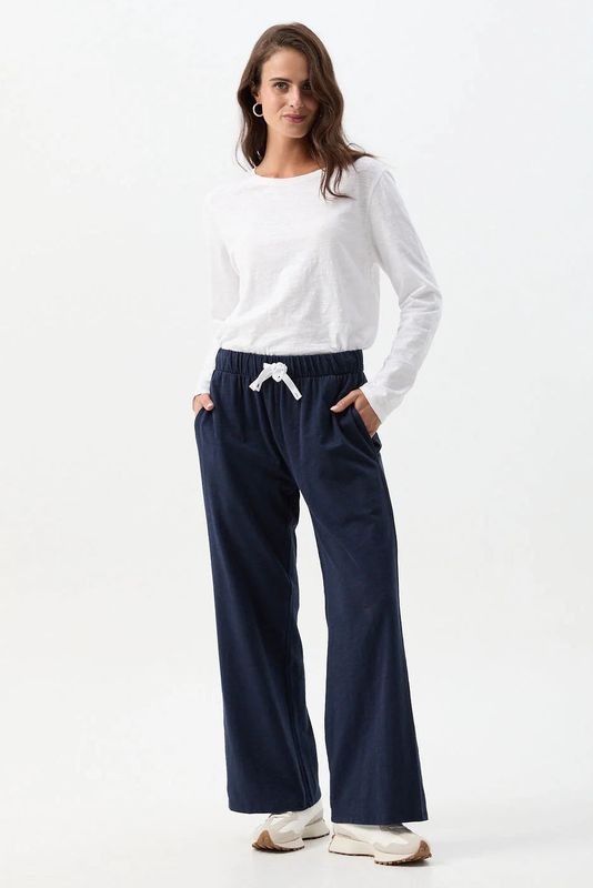 C+P+S Wide Leg Slub Track Pant