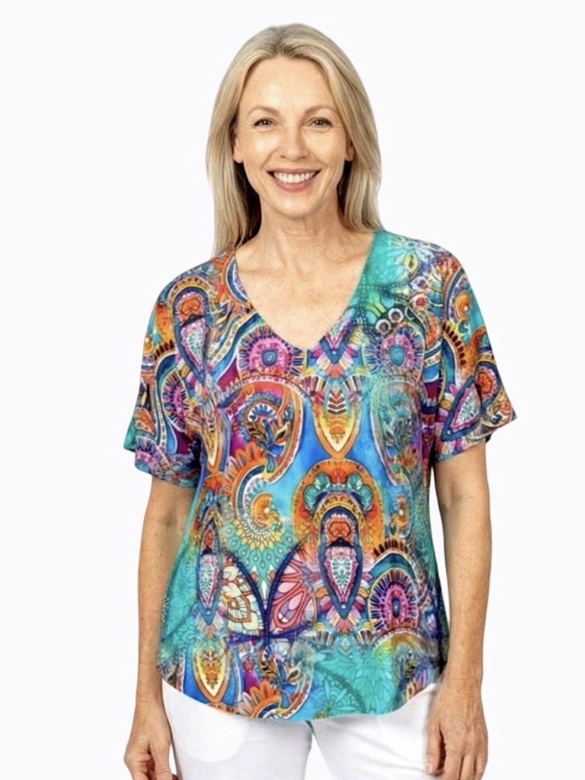 Claire P Mosaic Modal Top