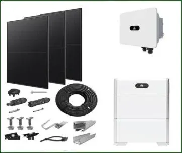 Photovoltaik-Planung mit Bausatz mit einer Nennleistung                  von 4 kWp ohne Speicher.