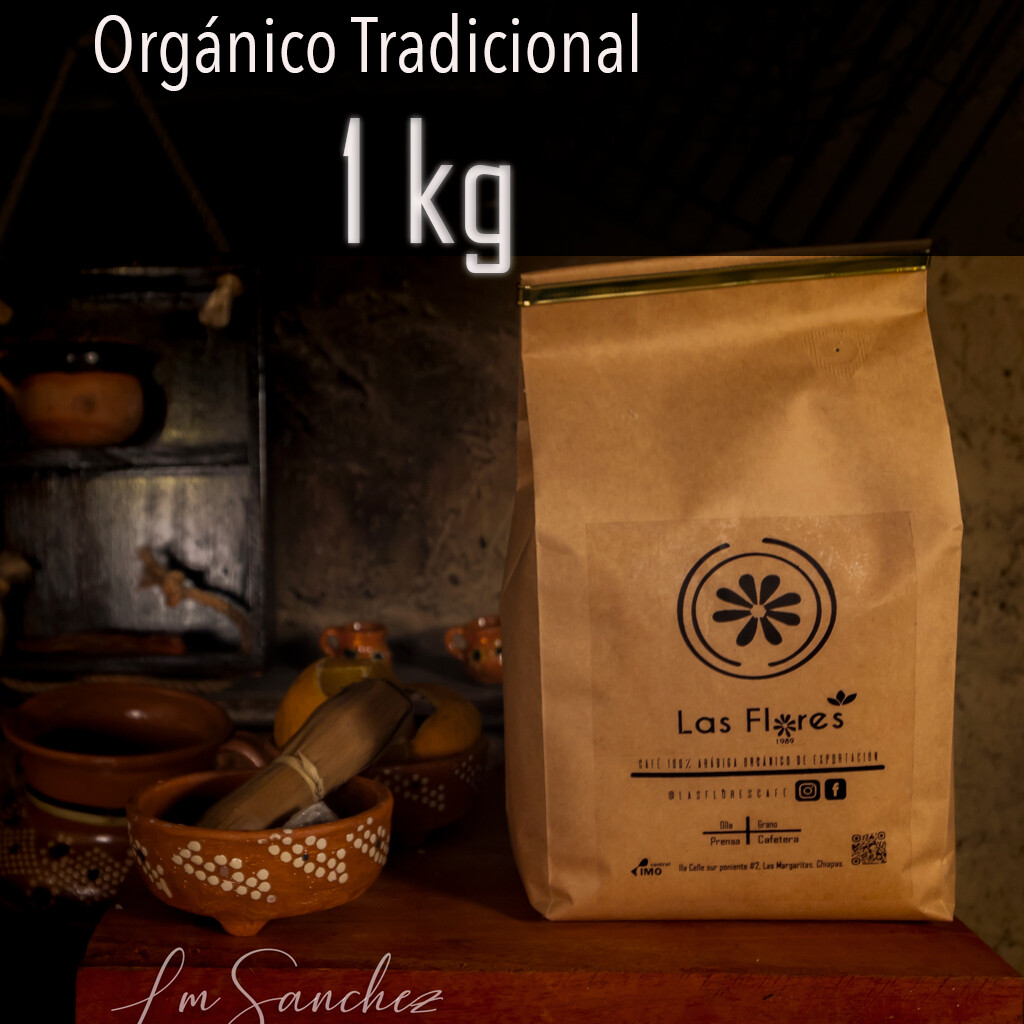 1kg Café Orgánico Las Flores (Tostado en grano)
