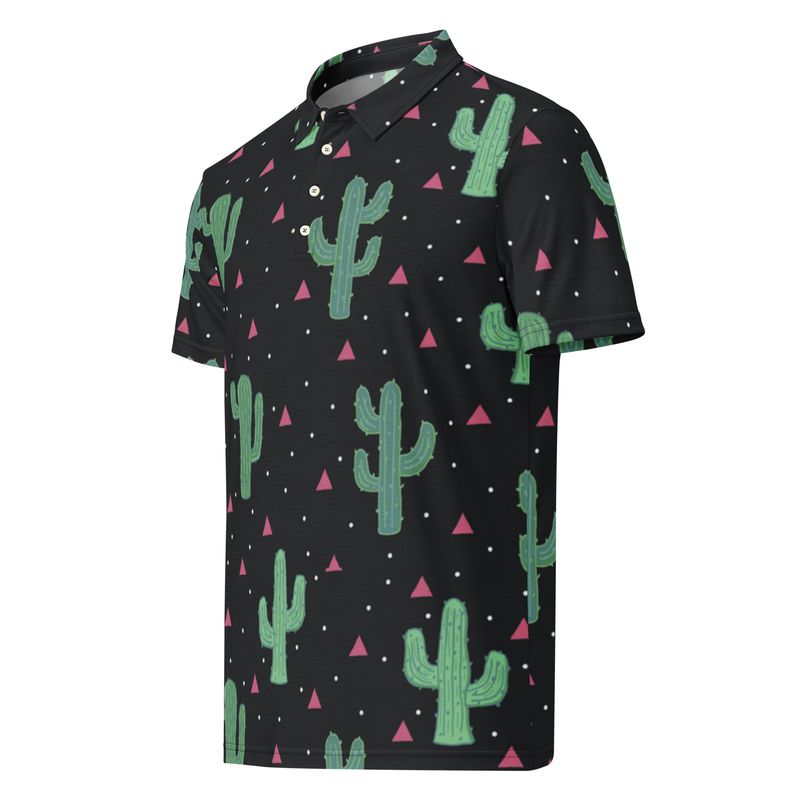 Men’s slim fit polo Cactus recycled