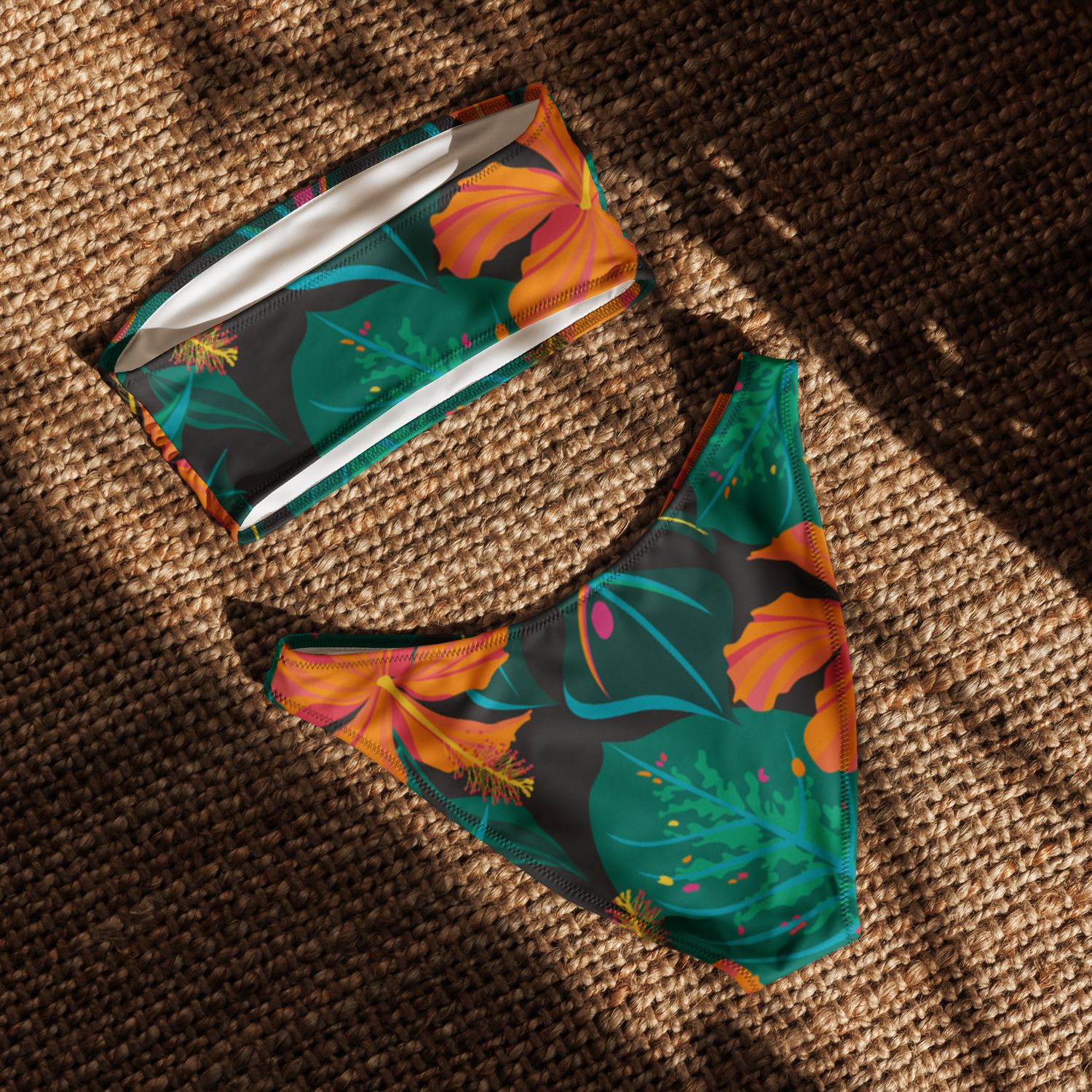 Recycled bandeau bikini eco