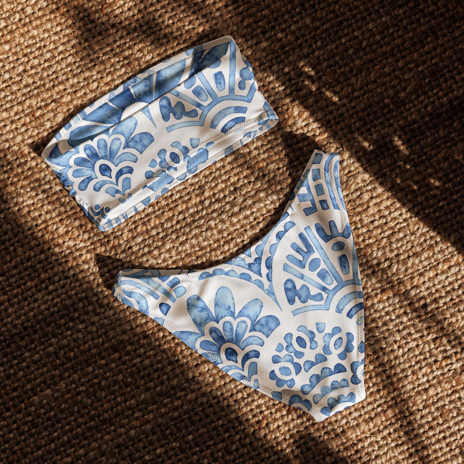 Recycled bandeau bikini eco  OEKO-TEX 100 standard certified