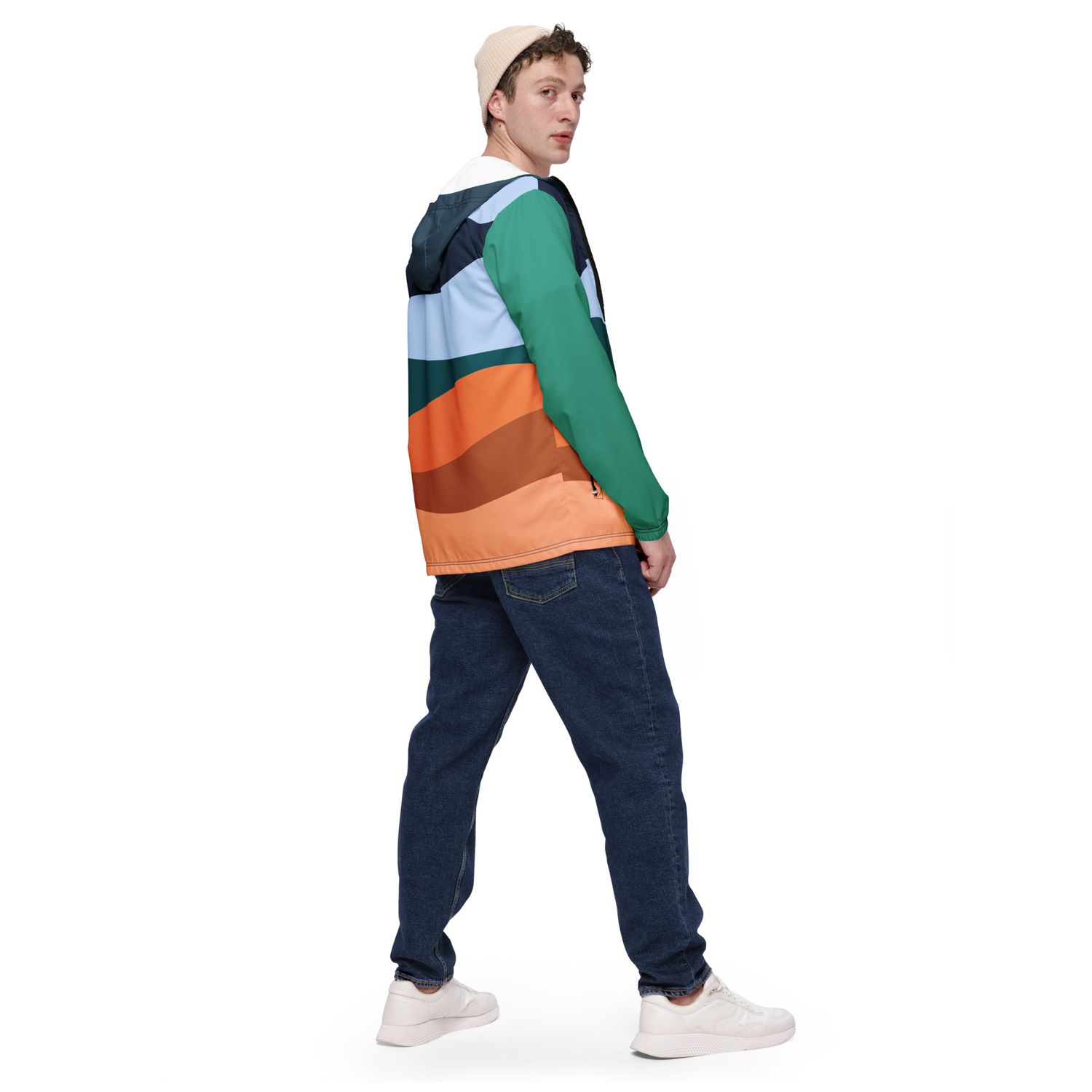 Men’s windbreaker abstact recycled