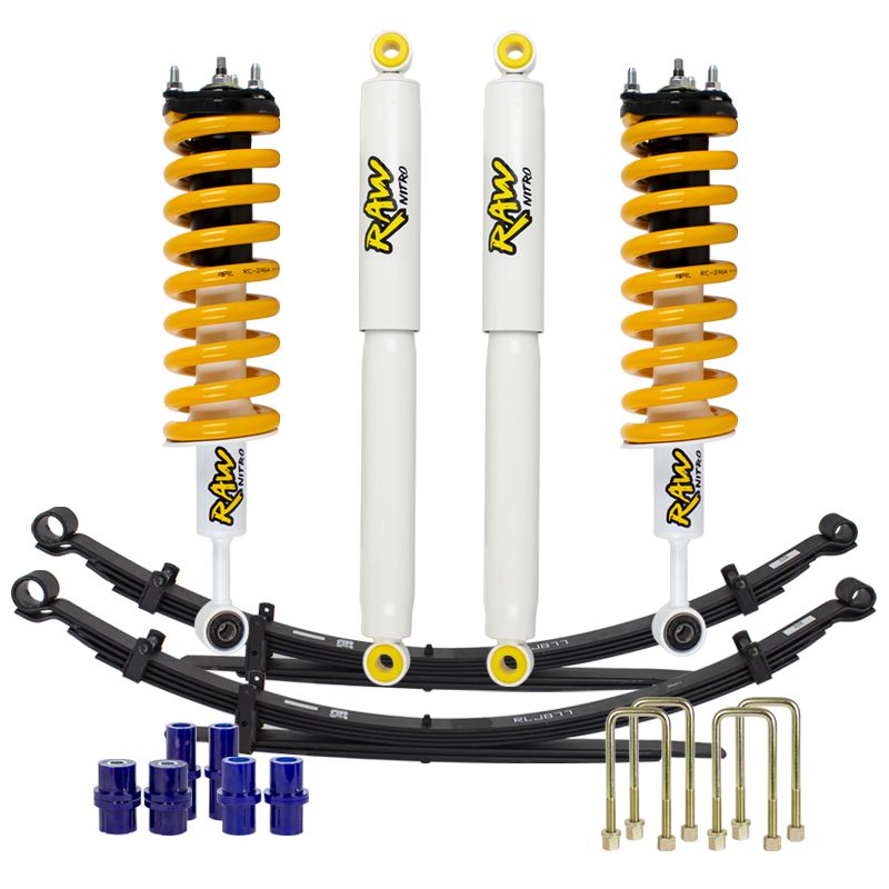 Holden Colorado Preassembled 2" Lift Kit Raw Shocks