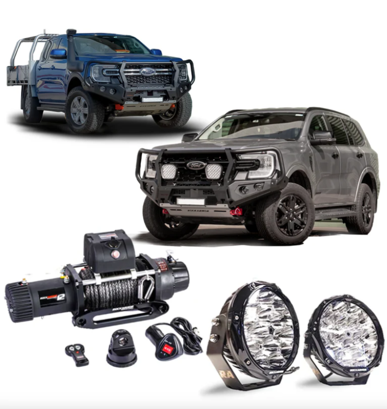 ROCKARMOR GT HOOP BULLBAR COMBO PACK TO SUIT FORD EVEREST 2015+