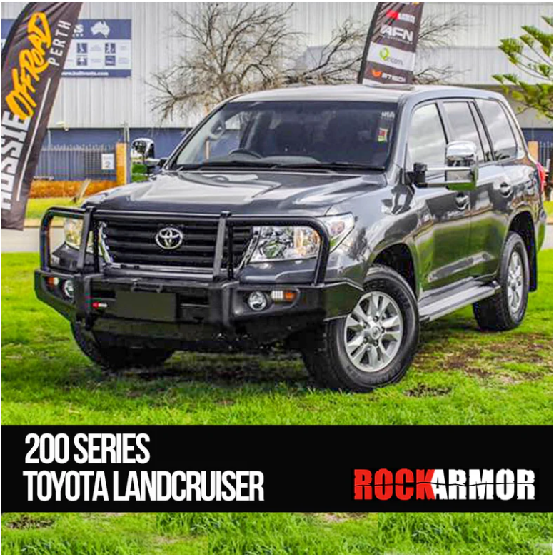 ROCKARMOR PREMIUM STEEL BULLBAR TO SUIT TOYOTA LANDCRUISER 200 GX/GXL (VX & SAHARA)  07-2015 (Bar Cut)