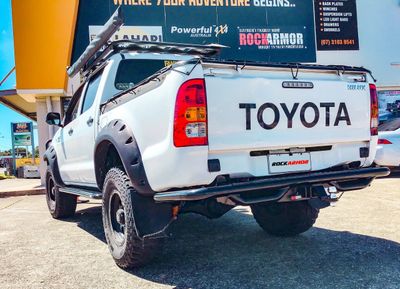 ROCKARMOR PREMIUM STEEL REAR STEP / TOW BAR TO SUIT TOYOTA HILUX N70 2005 - Early 2015 (Tub Rear) ROCKARMOR PREMIUM STEEL REAR STEP / TOW BAR TO SUIT TOYOTA HILUX N70 2005 - Early 2015 (Tub Rear)