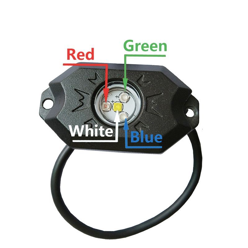 DC Mode RGBW Rock Lights with App Control (8 Pack)