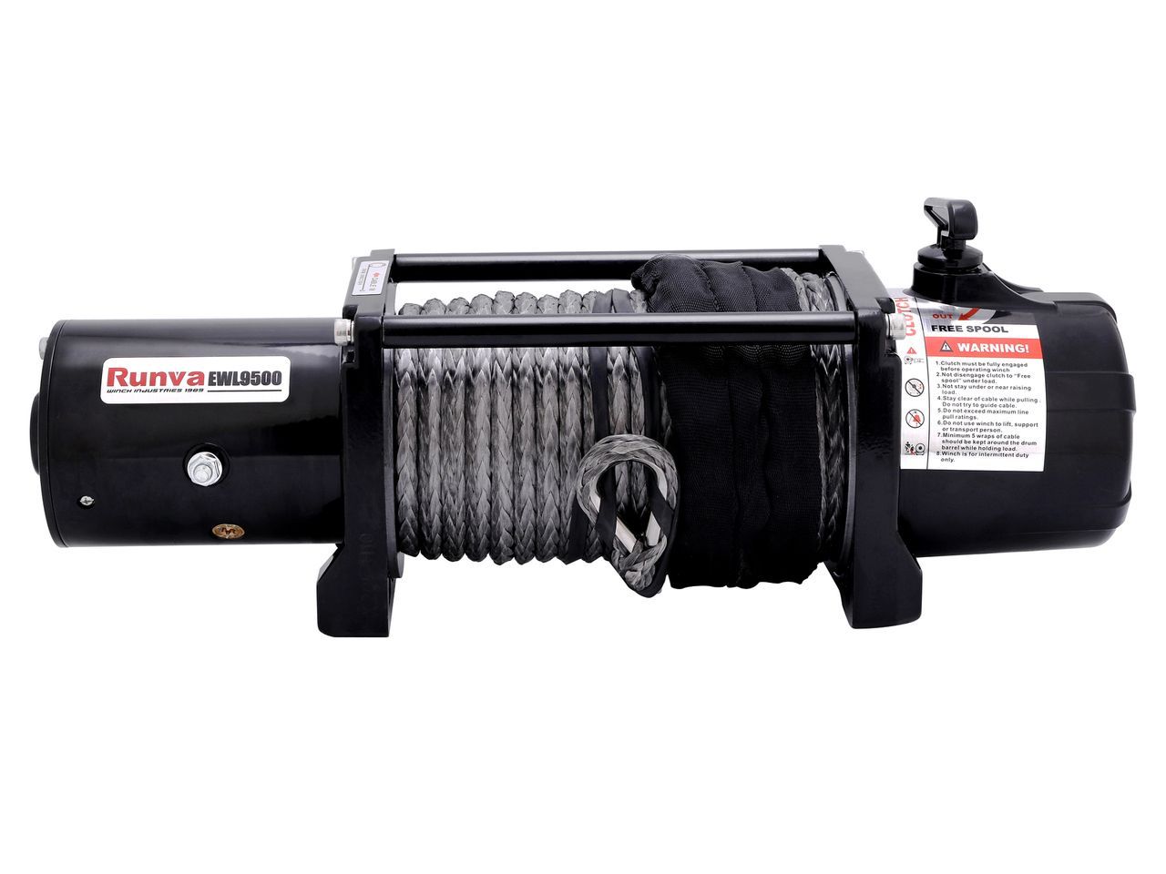 EWL9500 Winch 12V with Synthetic Rope
