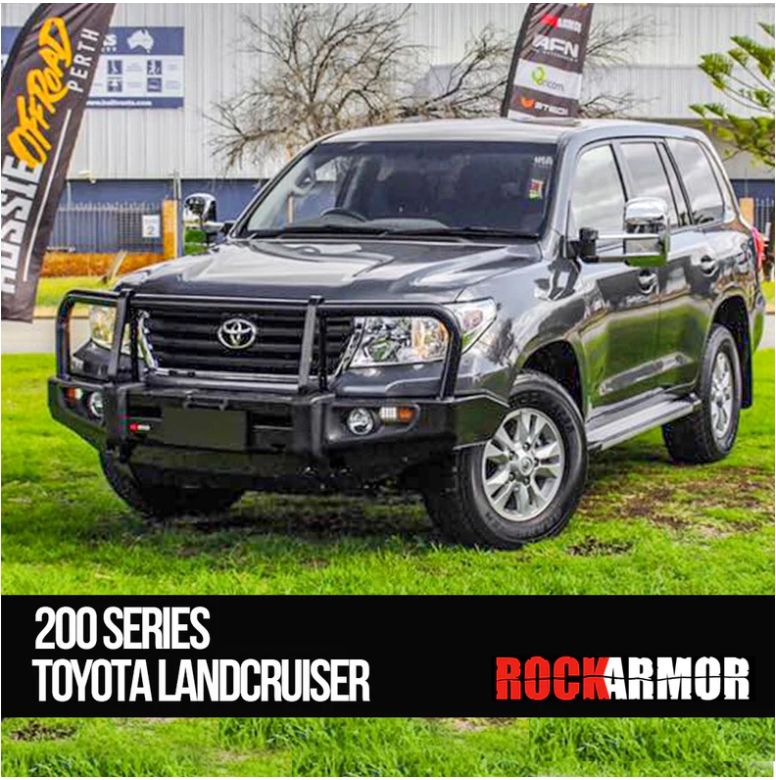 ROCKARMOR PREMIUM STEEL BULLBAR TO SUIT TOYOTA LANDCRUISER 200 GX/GXL (VX & SAHARA)  07-2015 (Bar Cut)