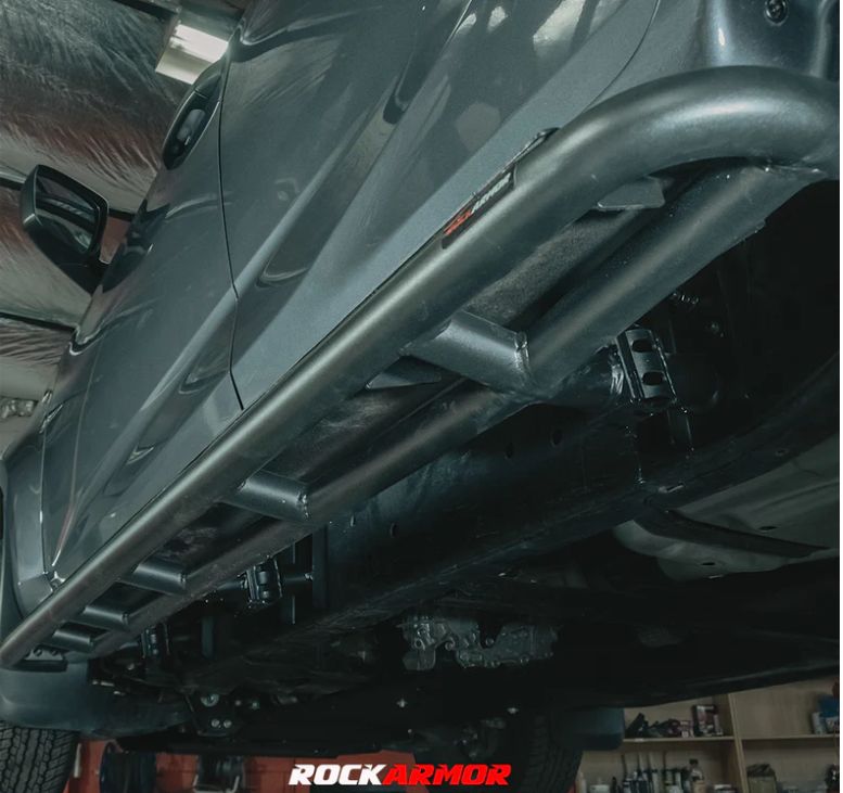 ROCKARMOR STEEL ROCKSLIDER SIDE STEPS TO SUIT MAZDA BT50 Dual Cab/Extra cab 2012-2020