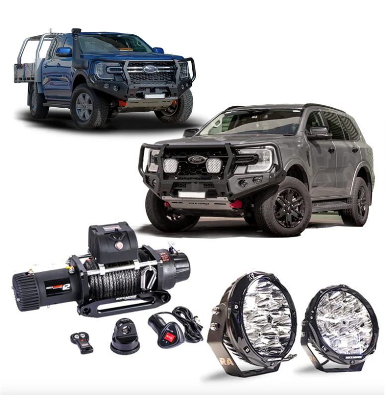 Rockarmor GT Steel Hoop Bullbar Combo Pack | Ford Everest Next Gen 2022+