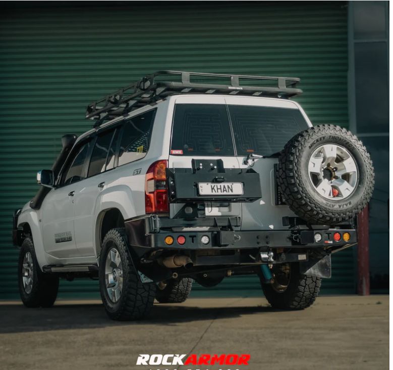 Rockarmor Steel Dual Wheel Carrier To Suit Nissan Patrol Y61 GU4 2004 - 2016 Models