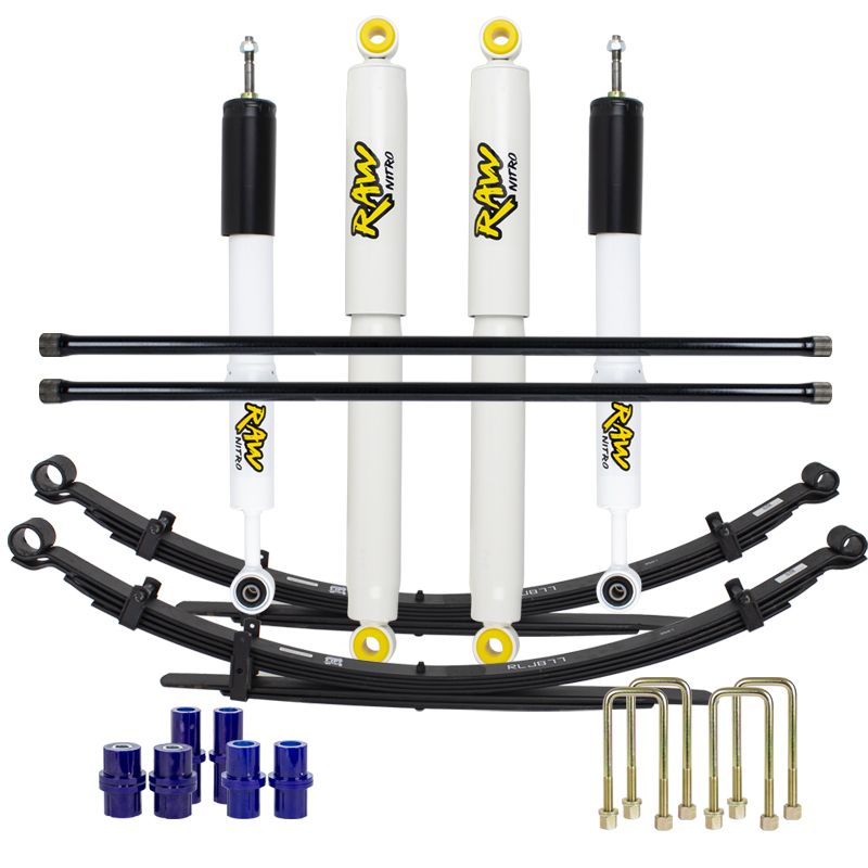Ford Courier 2" Lift Kit Raw Shocks