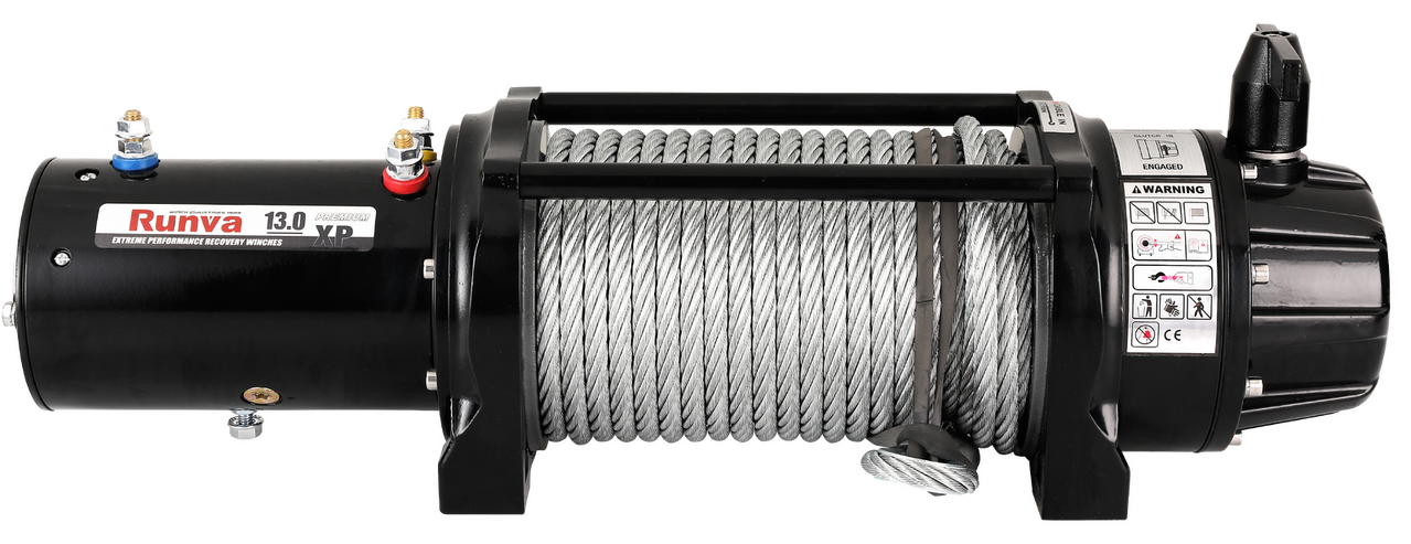 Runva 13XP Premium VS Winch 12V with Steel Cable