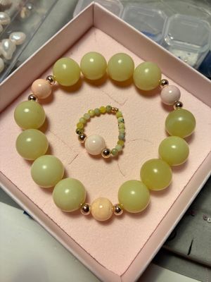 lemon perlesæt i store perler