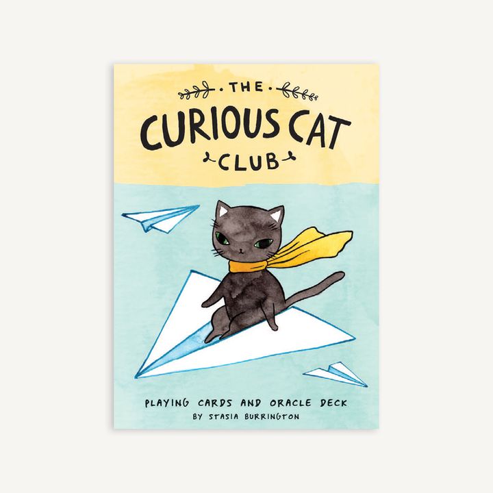 The Curious Cat Club Playing Cards and Oracle Deck by Stasia Burrington