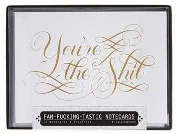 Fan-fucking-tastic Notecards 12 Notecards &amp; Envelopes by Calligraphuck