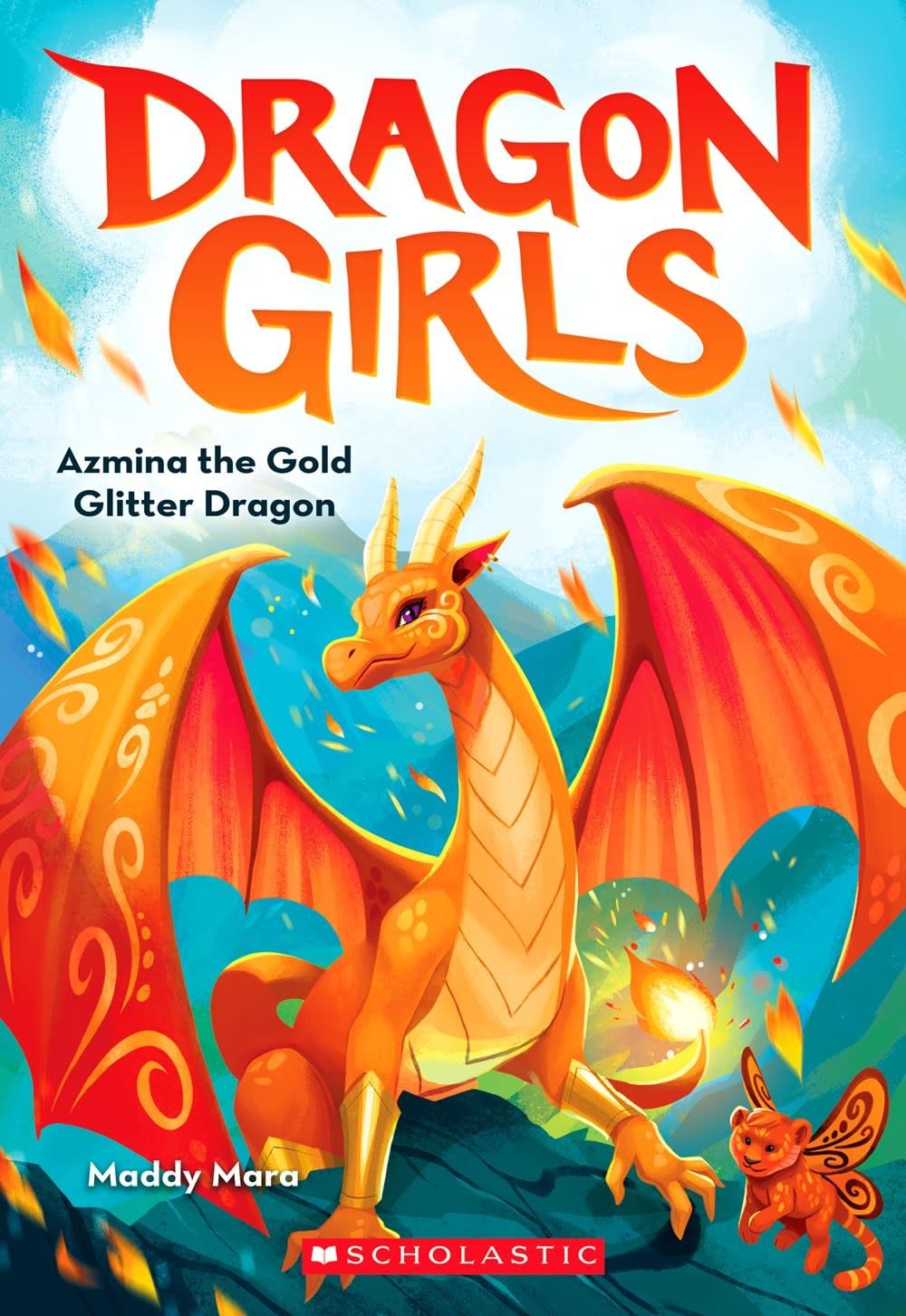 Azmina the Gold Glitter Dragon (Dragon Girls #1) by Maddy Mara