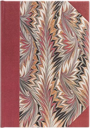 Rubedo: Midi Lined Journal (Cockerell Marbled Paper)