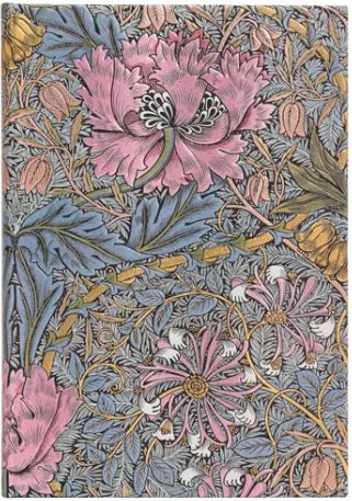 Morris Pink Honeysuckle: Midi Lined Journal (William Morris)