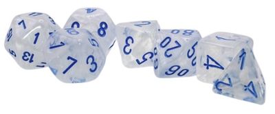MEGA BOREALIS 7-DIE SET (ICICLE/LIGHT BLUE LUMINARY) - CHESSEX