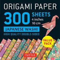Origami Paper 300 sheets Japanese Washi Patterns 4&quot; (10 cm) Tuttle Origami Paper: Double-Sided Origami Sheets Printed with 12 Different Designs by Tuttle Studio