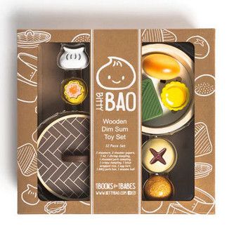 Wooden Dim Sum Toy Set illustrated by Lacey Benard