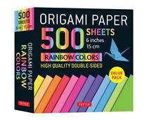 Origami Paper 500 sheets Rainbow Colors 6&quot; (15 cm) Tuttle Origami Paper: Double-Sided Origami Sheets Printed with 12 Color Combinations (Instructions for 5 Projects Included) by Tuttle Studio