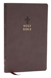 NKJV Holy Bible, Value Ultra Thinline, Charcoal Leathersoft, Red Letter, Comfort Print by Thomas Nelson