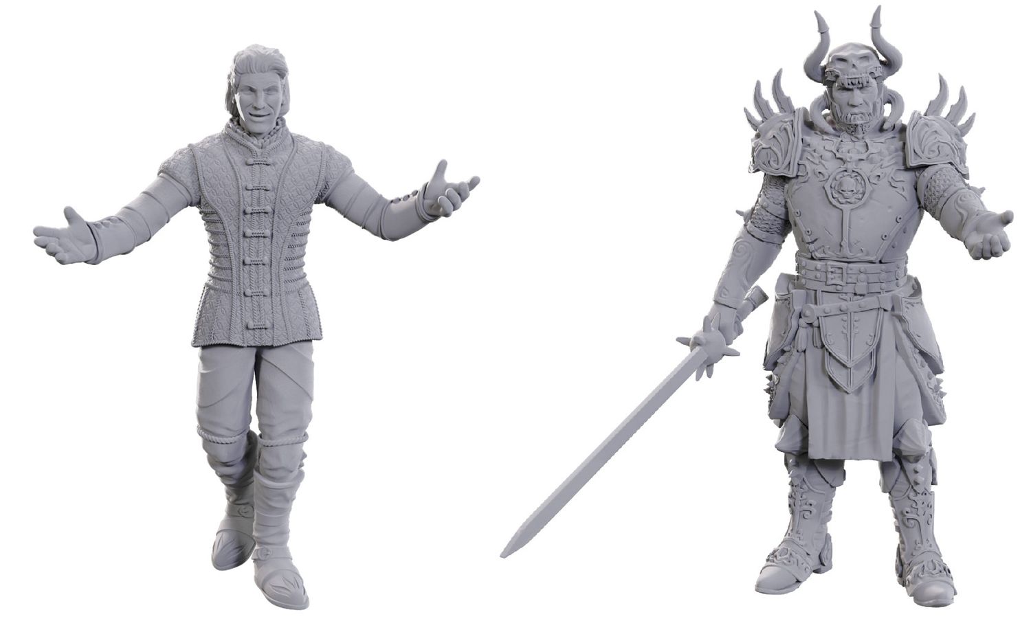 DND UNPAINTED MINIS, SPECIAL ED. BALDUR&#39;S GATE 3 - SAREVOK ANCHEV &amp; RAPHAEL