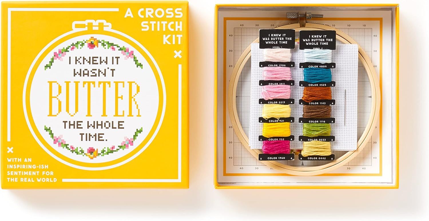 I Knew It Wasn&#39;t Butter – Cross Stitch Kit by Brass Monkey
