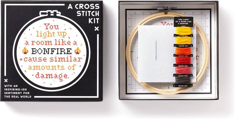You Light Up A Room – Cross Stitch Kit by Brass Monkey